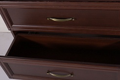ASB-Woodline Мебель для ванной Берта 85 антикварный орех, зеркало-шкаф, массив ясеня, орех – фотография-10