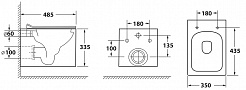 Owl 1975 Унитаз безободковый Cube Cirkel-H с сиденьем DP микролифт – фотография-6