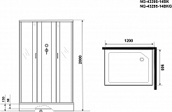 Niagara Душевая кабина Classic NG-43295-14QBKG – фотография-15