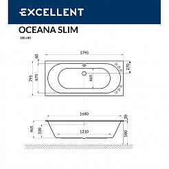 Excellent Акриловая ванна Oceana Slim 180x80 – фотография-4
