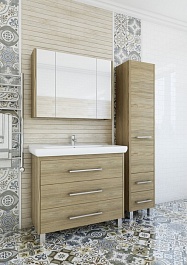 Sanflor Мебель для ванной Ларго 100 вяз швейцарский – фотография-5