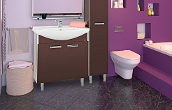 Misty Мебель для ванной Джулия 75 прямая коричневая – фотография-5
