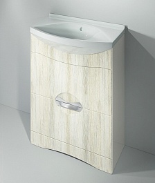 Какса-а Мебель для ванной Каприз 65 L с ящиками дуб – фотография-2