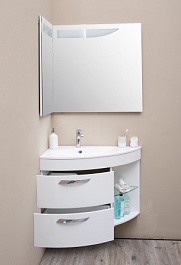 De Aqua Мебель для ванной Трио Люкс 90 L, зеркало Трио Люкс – фотография-8