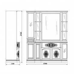 Demax Мебель для ванной "Париж 170" L вишня (172020) – фотография-10