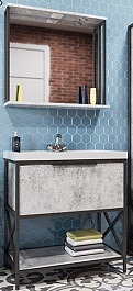 Mixline Мебель для ванной Бруклин 80 бетон – фотография-1