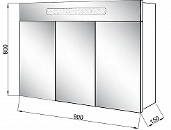 Cerutti Мебель для ванной Ломбардия 95 с зеркальным шкафчиком – фотография-5