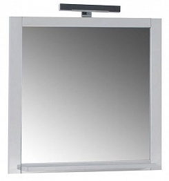 ASB-Woodline Зеркало для ванной Римини 80 патина, серебро, массив ясеня – фотография-1