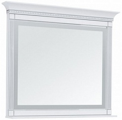 Aquanet Зеркало Селена 120 белый/патина серебро – фотография-1