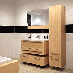 Aquanet Мебель для ванной Нота 100 камерино светлый дуб (230302) – фотография-2