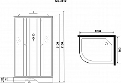 Niagara Душевая кабина Eco E120/80/13R/TN – фотография-13