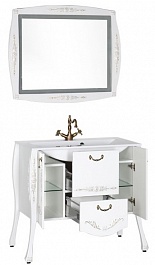 Aquanet Комплект Мебели "Виктория 90" белый/золото – фотография-9
