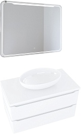 Mixline Мебель для ванной Виктория 90 подвесная белая софт – фотография-1