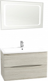Водолей Мебель для ванной Adel 90 подвесная ореховый дубослив светлый – фотография-1