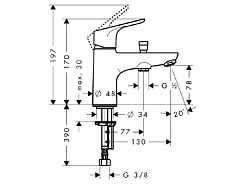 Hansgrohe Смеситель Focus E2 Monotrou 31930000 на борт ванны – фотография-2