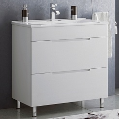 Corozo Мебель для ванной Мадисон 80 Z2 Фостер белая – фотография-5