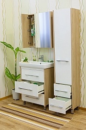 Sanflor Мебель для ванной Ларго 80 R вяз швейцарский, белая – фотография-3