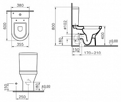 Vitra Унитаз-компакт S50 9798B003-7201 с микролифтом – фотография-2