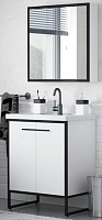 Corozo Мебель для ванной Айрон 70, черный/белый