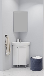 Corozo Мебель для ванной Сириус 40 угловая белая – фотография-2