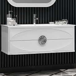 Opadiris Мебель для ванной Ибица 120 подвесная белая/хром – фотография-5