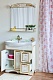 Sanflor Мебель для ванной Адель 82 R белая, патина золото – фотография-10