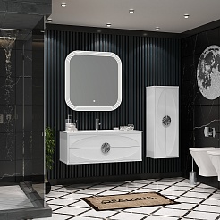 Opadiris Мебель для ванной Ибица 120 подвесная белая/хром – фотография-3