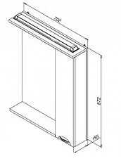 Aquanet Комплект мебели Гретта 70 new, светлый дуб – фотография-4