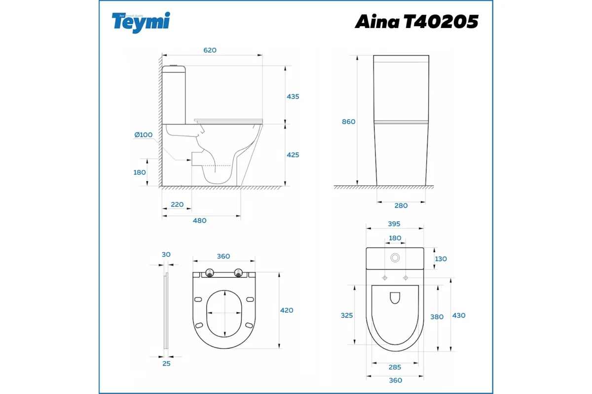 Teymi Унитаз-компакт напольный Aina T40205 – фотография-12