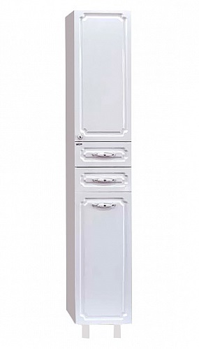 Misty Пенал для ванной Александра 35 R белый металлик с б/к – фото, картинка, фотография-1