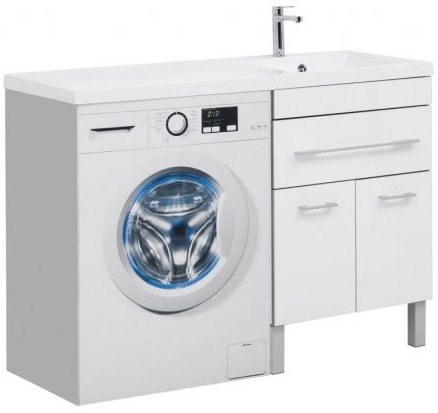 Aquanet Тумба с раковиной Верона 120 R напольная белая – фото-1