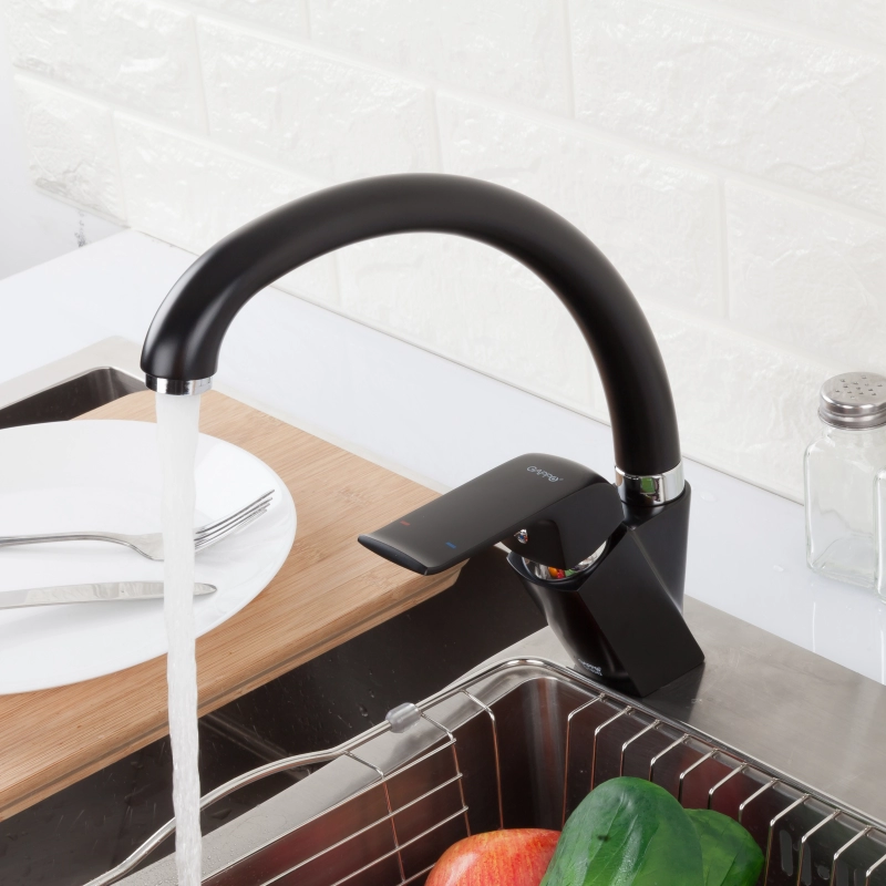 Gappo Смеситель для кухни 35к G4150 чёрный – фотография-3