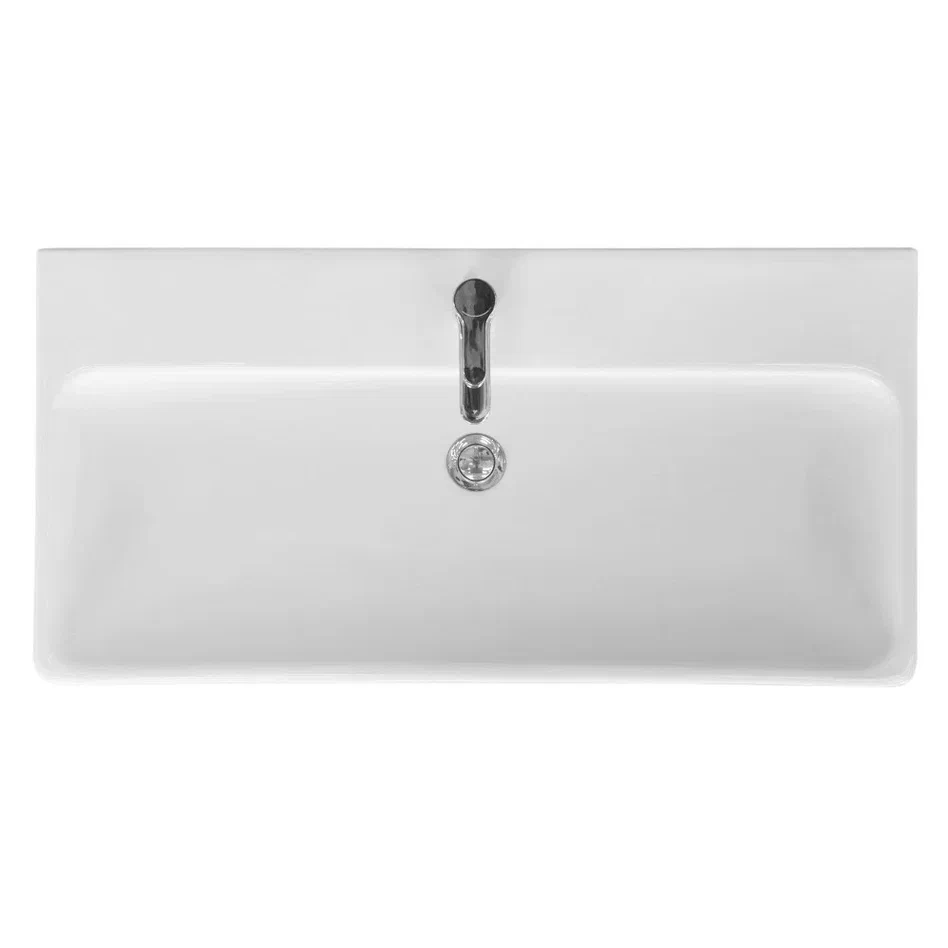 Onika Тумба с раковиной Тимбер 90 напольная графит/дуб сонома правая – фотография-12