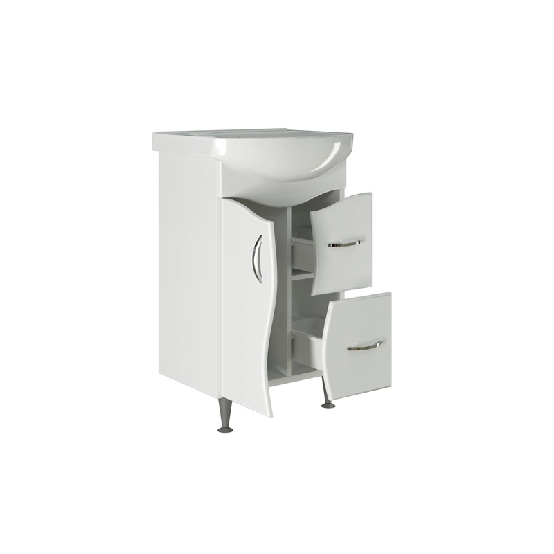 Mixline Тумба с раковиной Классик 50 белая – фотография-2