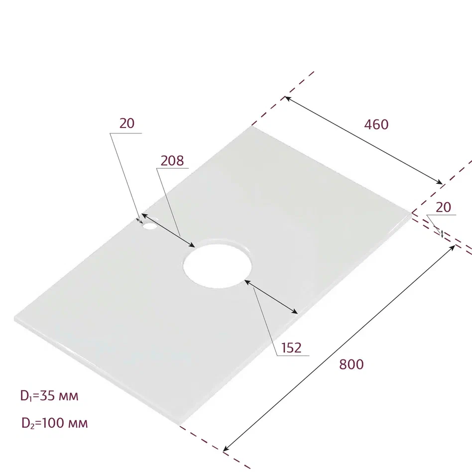 Onika Столешница Алеста 80 белая – фотография-2