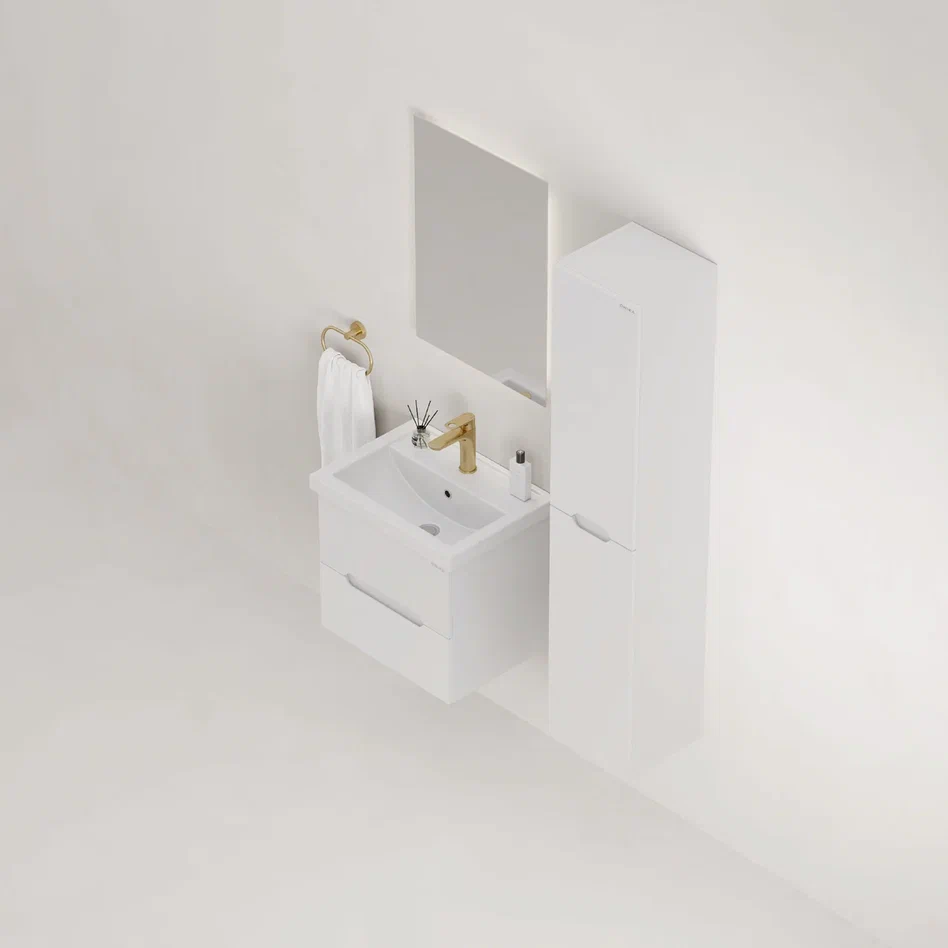 Onika Тумба с раковиной Айленд 50 подвесная белая – фотография-6