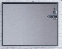 Corozo Зеркало-шкаф Айрон 90, черный/белый – фотография-1