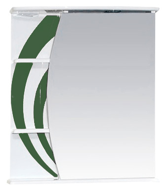 Misty Мебель для ванной Каролина 60 3 ящика L зеленое стекло – фотография-6