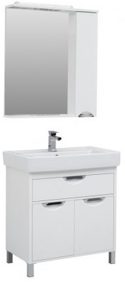 Aquanet Комплект мебели Гретта 80 new, белый – фото-1