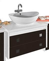 Водолей Мебель для ванной "Сильвия 75" венге/белый – фотография-2