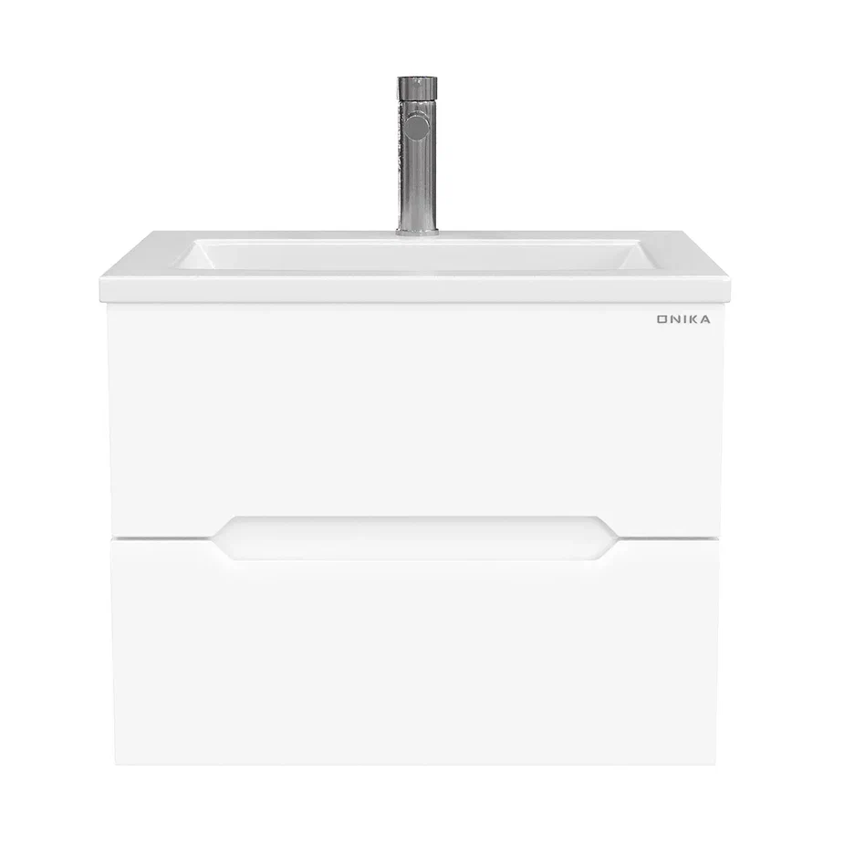 Onika Тумба с раковиной Айленд 50 подвесная белая – фотография-10