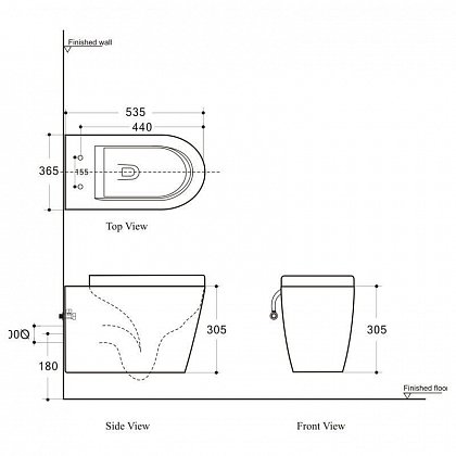Aquanet Унитаз подвесной Rimless ATAGO-W BL-104N-WHT – фотография-6