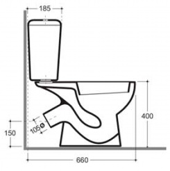 Керамин Унитаз-компакт Фест однорежимный сиденье полипропилен 4810531150381 – фотография-3