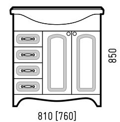 Corozo Мебель для ванной Классика 80 – фотография-2