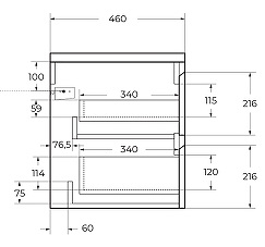 BelBagno Тумба под раковину Kraft 120 L подвесная Cemento Grigio – фотография-12