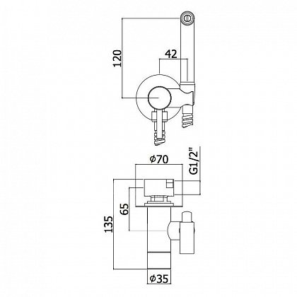 Paffoni Смеситель Tweet Round ZDUP110BO с гигиеническим душем – фотография-2
