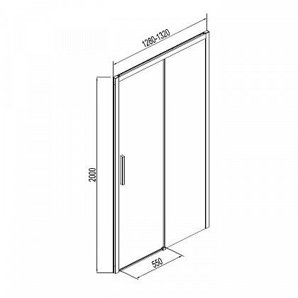 Aquanet Душевая дверь Pleasure AE60-N-130H200U-BT 130 – картинка-3