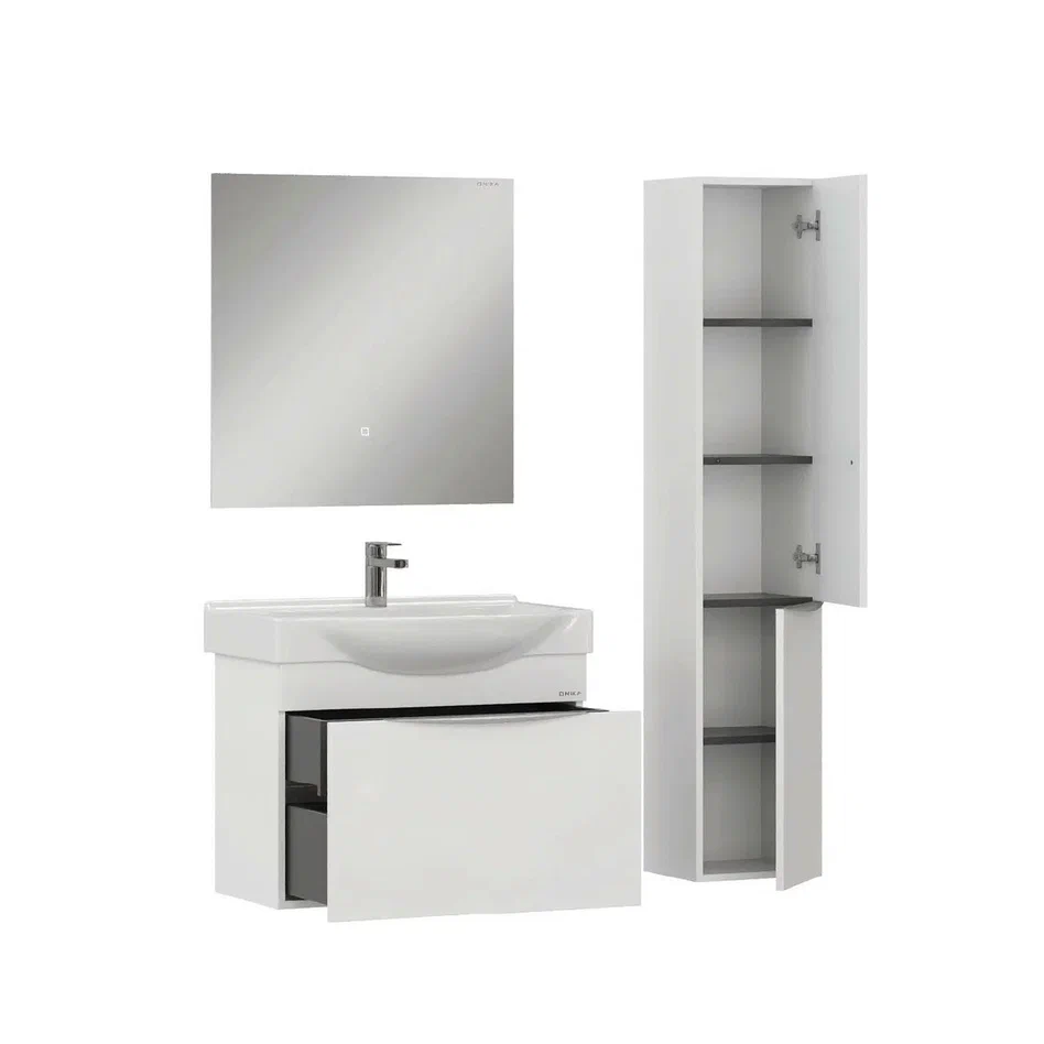 Onika Тумба с раковиной Навиа 65 подвесная белая – фотография-12