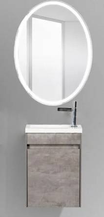 BelBagno Мебель для ванной Pietra mini 46 L Stucco Cemento, BTN – фото-1
