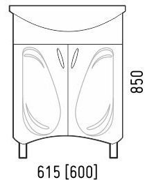 Corozo Тумба с раковиной Кентис 60 NEW – фотография-2
